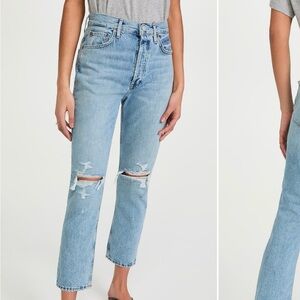 Agolde Riley cropped distressed jeans
